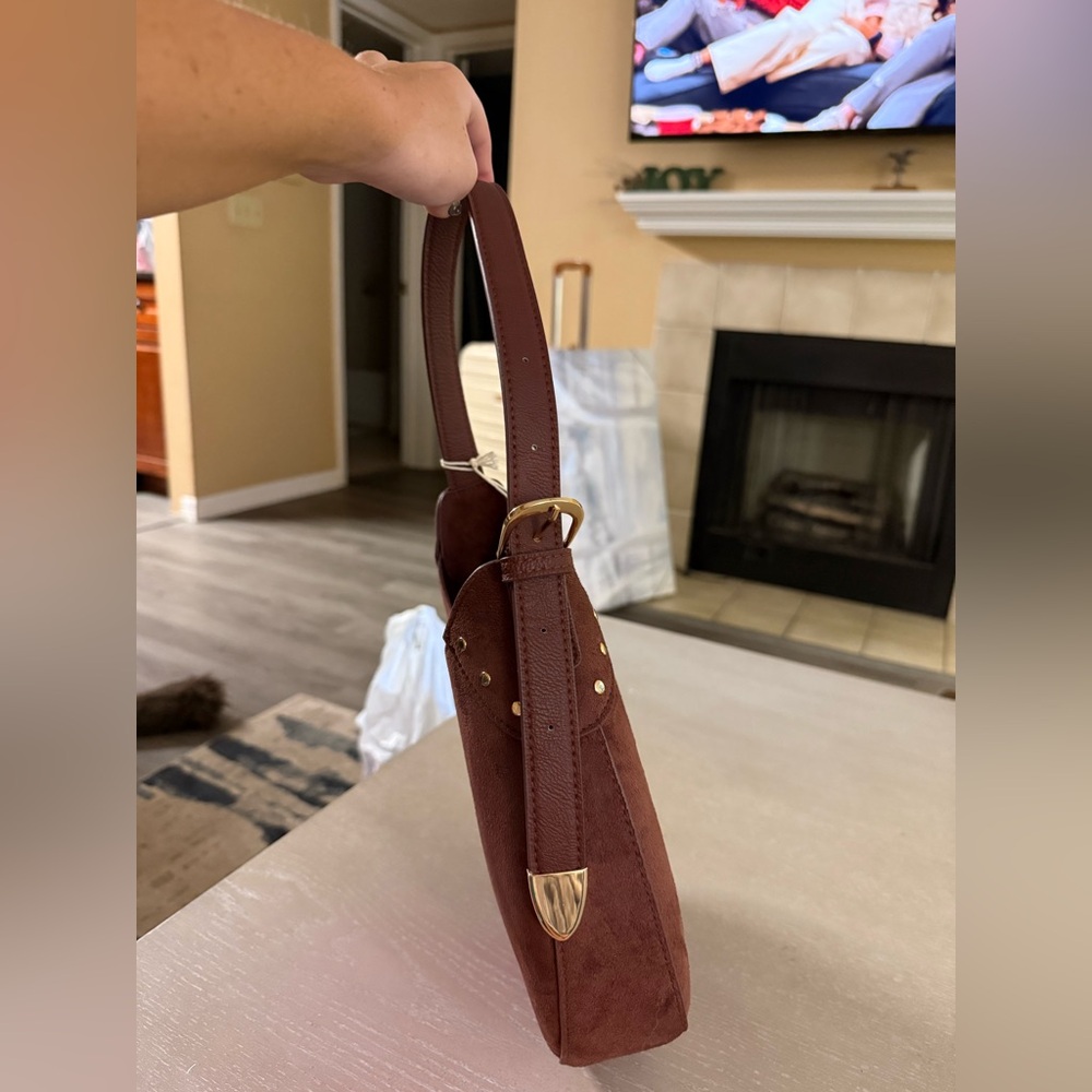 Brown Suede Women's Bag - Picture 5 of 9